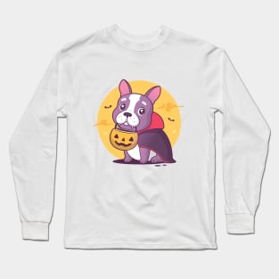 Frenchie Halloween Vampire Long Sleeve T-Shirt